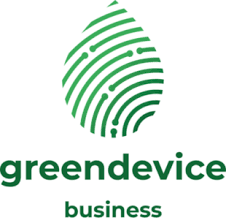 Green leaf logo representing eco-friendliness and environmental awareness