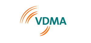 Das VDMA-Logo ist auf einem sauberen weiÃŸen Hintergrund gut sichtbar.