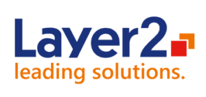 Das Layer2-Logo fÃ¼r fÃ¼hrende LÃ¶sungen mit modernen Designelementen, die Innovation und TechnologiefÃ¼hrerschaft symbolisieren.