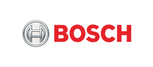Grafik des Firmenlogos mit einem kreisfÃ¶rmigen Emblem auf der linken Seite und dem fettgedruckten roten Schriftzug â€žBOSCHâ€œ auf der rechten Seite, dargestellt auf transparentem Hintergrund, um die MarkenidentitÃ¤t von Bosch widerzuspiegeln.