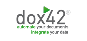 Logo fÃ¼r Dox42 in modernem Design mit krÃ¤ftiger Typografie und schlichter Farbgebung.
