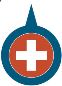 Karten-Pin-Symbol, das einen Ort in den Schweiz auf einer geografischen Karte anzeigt