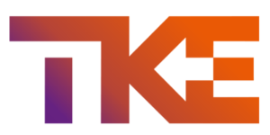 ITVT-Grafik mit dem stilisierten â€žTKEâ€-Logo in einem Farbverlauf von Lila zu Orange auf transparentem Hintergrund.