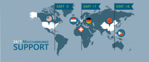 Weltkarte mit hervorgehobenen LÃ¤ndern, die deren geografische Lage und Aufteilung verdeutlicht