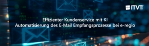 Digitaler Hintergrund mit leuchtenden Umschlag-Symbolen, die E-Mail-Kommunikation darstellen. Zentrierter Text in WeiÃŸ.