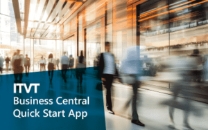 Die OberflÃ¤che der Business Central Quick Start App zeigt die Funktionen fÃ¼r eine optimierte Unternehmensverwaltung und -fÃ¼hrung.