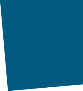 ITVT brand graphic showing a large tilted blue quadrilateral shape with a transparent background.
