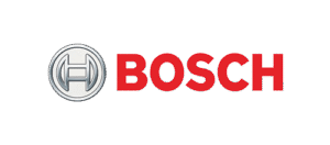 Grafik des Firmenlogos mit einem kreisfÃ¶rmigen Emblem auf der linken Seite und dem fettgedruckten roten Schriftzug â€žBOSCHâ€œ auf der rechten Seite, dargestellt auf transparentem Hintergrund, um die MarkenidentitÃ¤t von Bosch widerzuspiegeln.